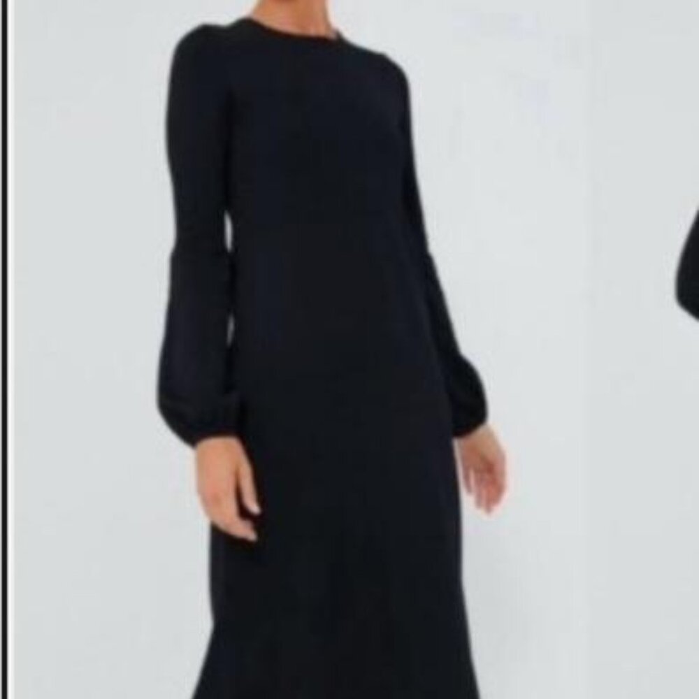 Black Lennox Dress POMANDER PLACE Large NWOT